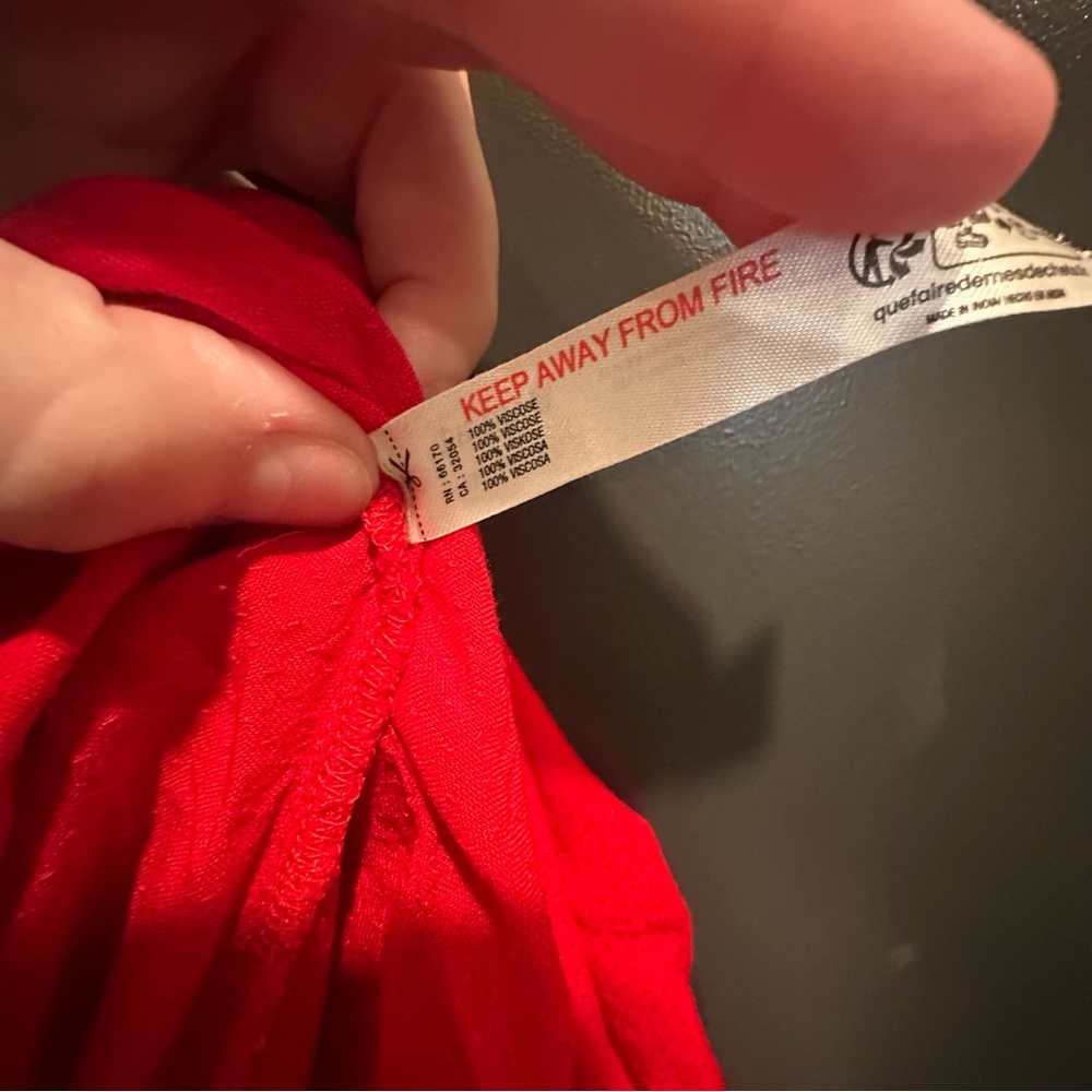 By Anthropologie Red Tie-Front Beach Dress - Picture 6 of 6